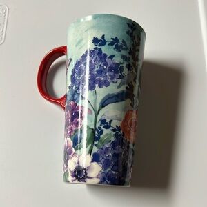 Vividly colored 6” Floral Mug. Cypress Home .